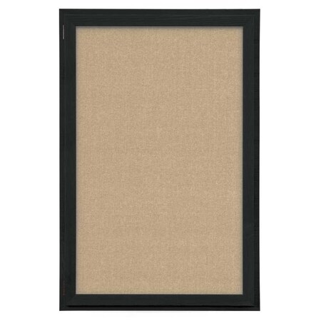 United Visual Products Indoor Enclosed Combo Board, 72"x36", Satin Frame/Black & Medium Grey UVCB7236-BLACK-MEDGRY